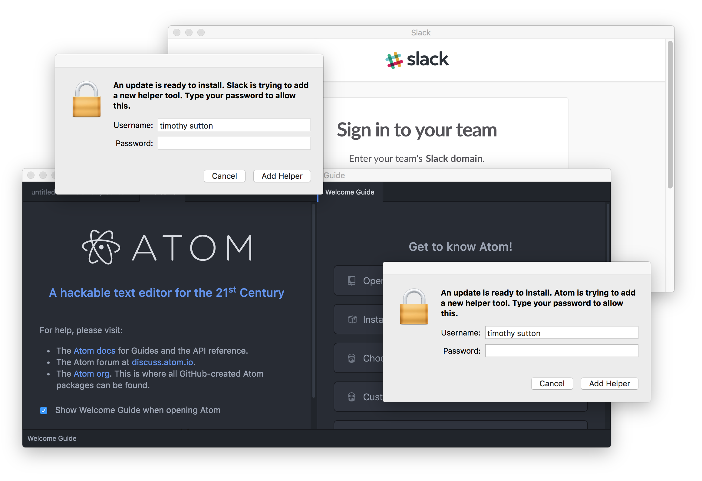 how to update slack on mac